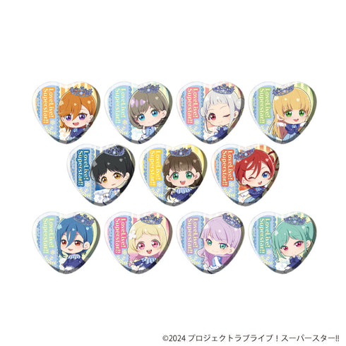 『ラブライブ!スーパースター!!』ハート型缶バッジ06/スノードームver. BOX(全11種)(ミニキャライラスト)